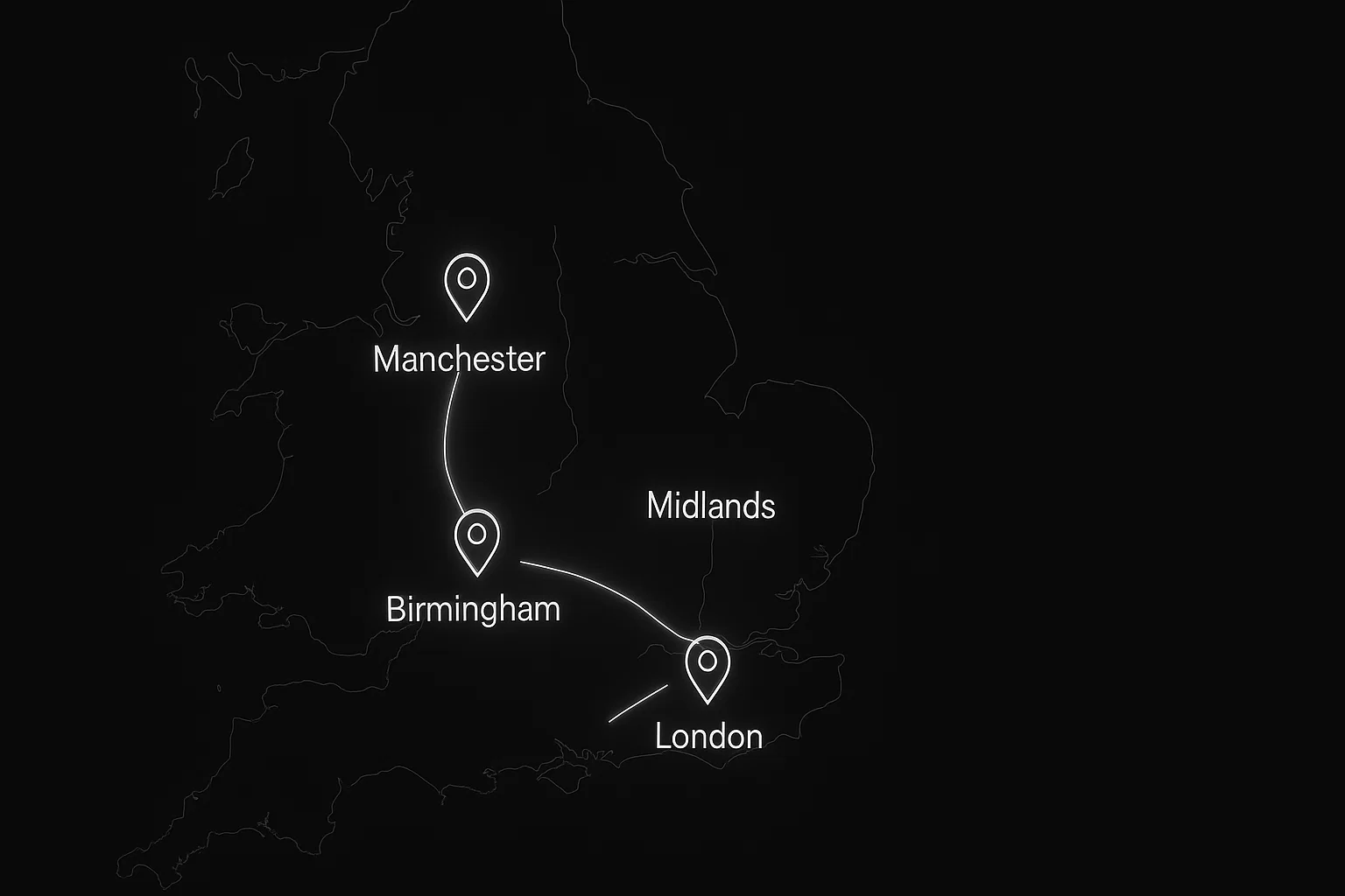 Birmingham chauffeur service areas and UK-wide travel routes