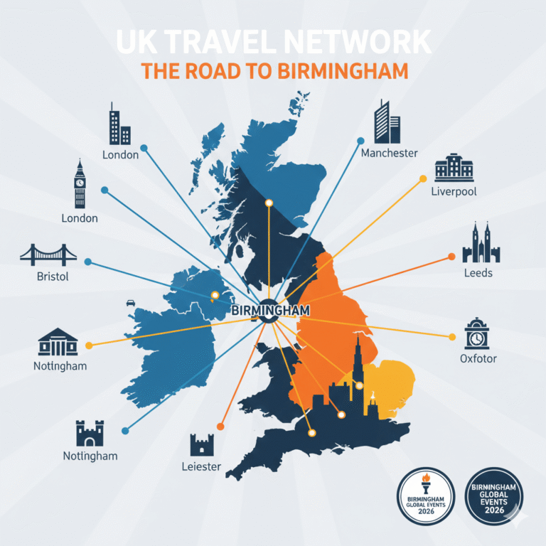 Read more about the article Travel From Nearby Cities to Birmingham for Athletics 2026